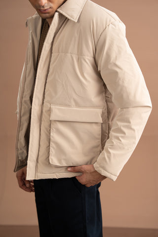 Parachute Puffer Jacket - Sand Shell