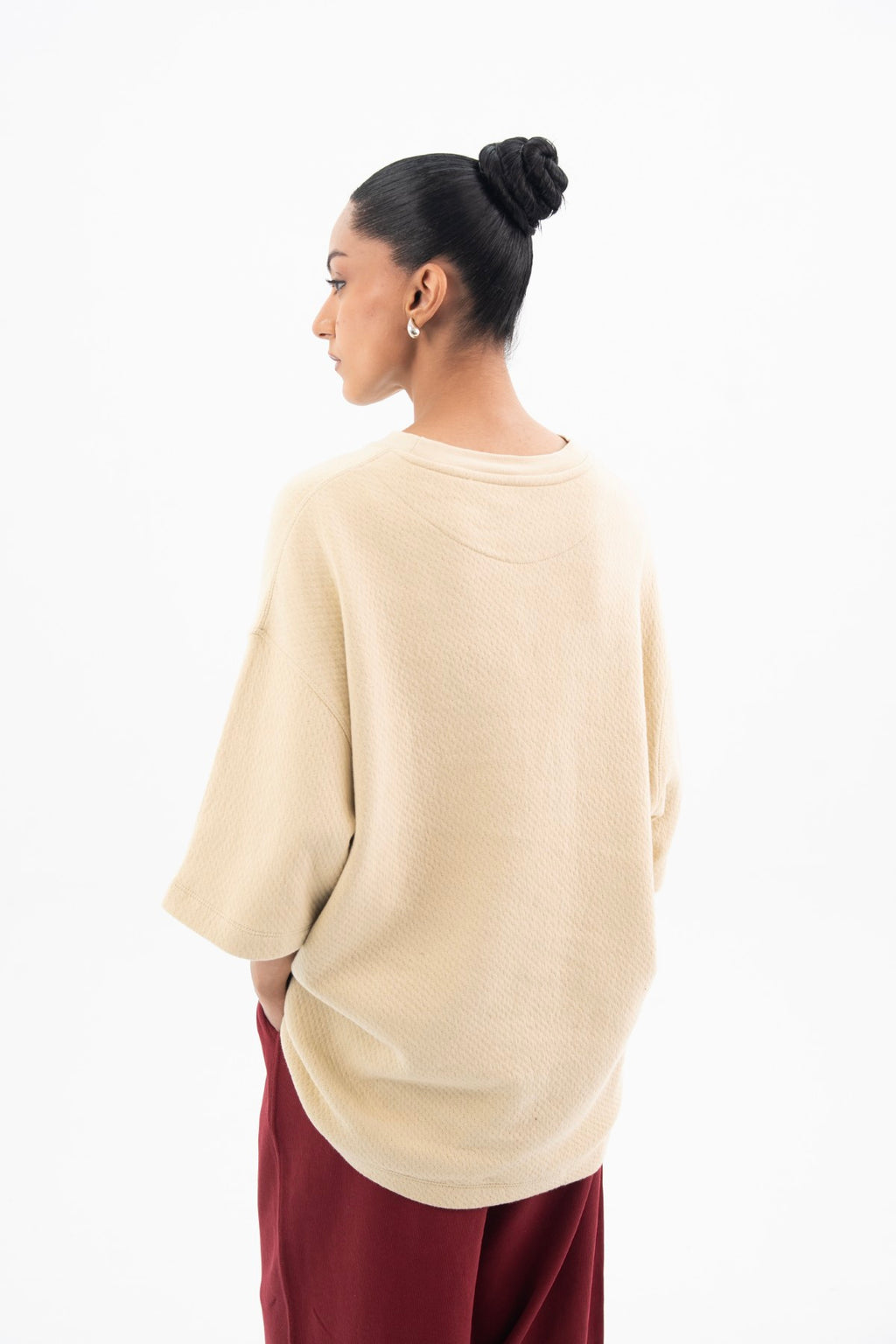 Wood Ash Jacquard Tee - Women