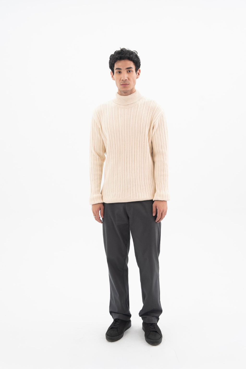 Seed Pearl Mock Neck Sweater