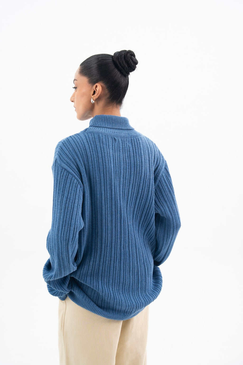 Bright Cobalt Mock Neck Sweater - Women