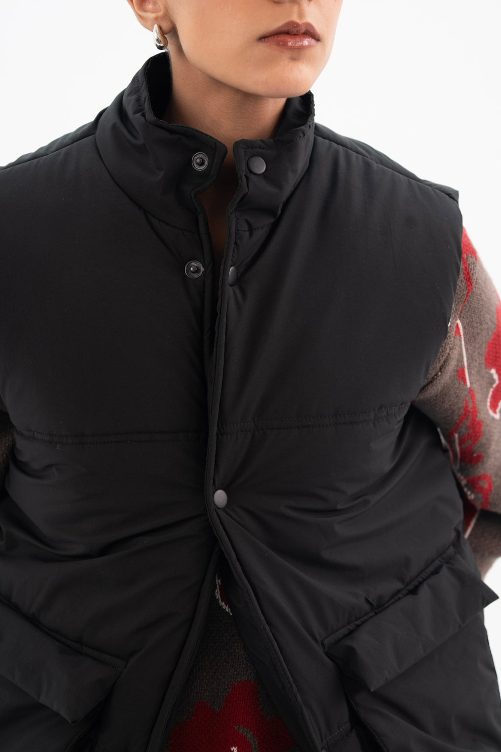 Sleeveless Puffer Jacket - Phantom  Black - Women