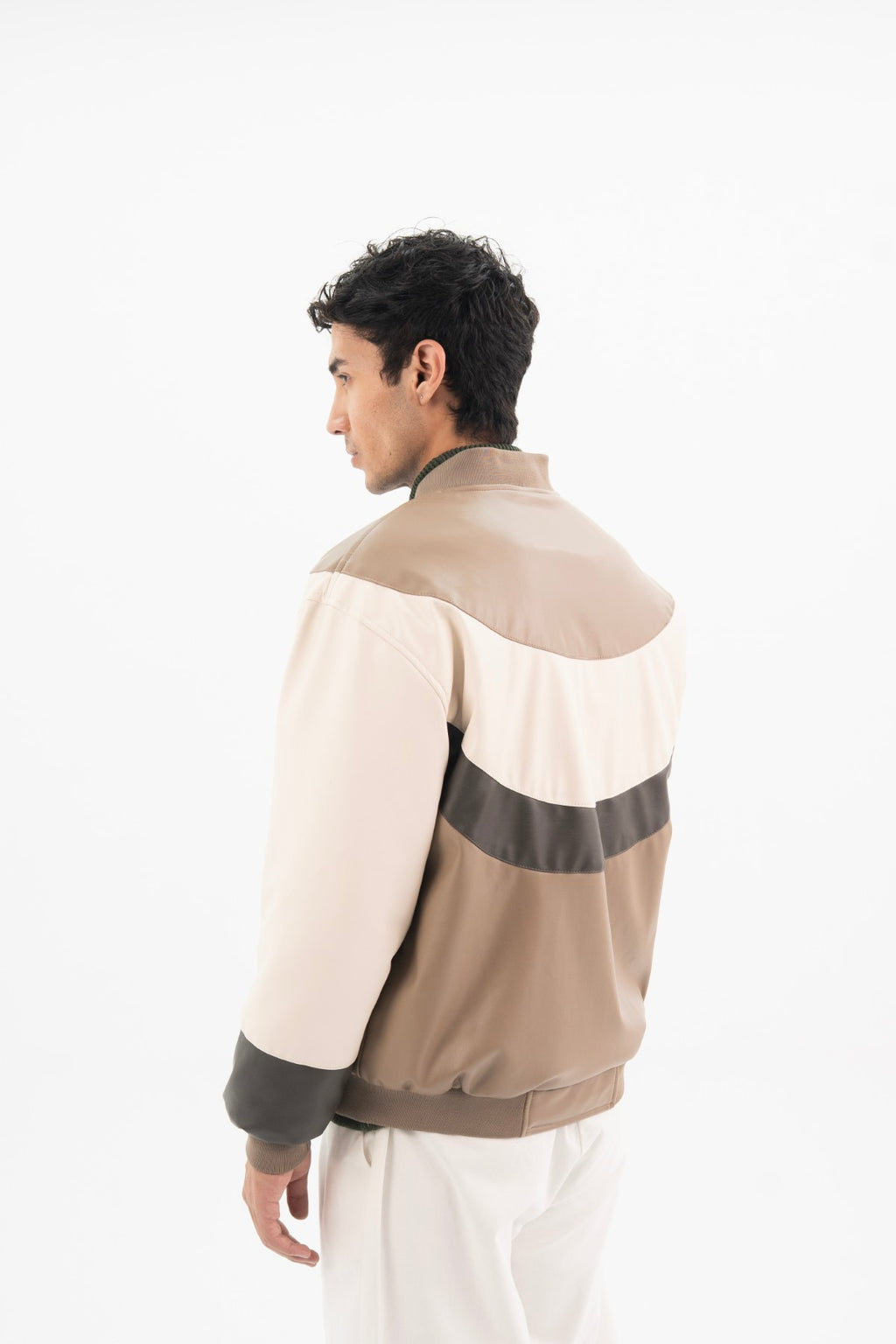 Leather Jacket With Panels