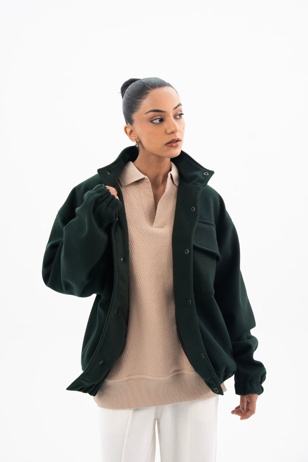 Green Trekking Shacket - Women