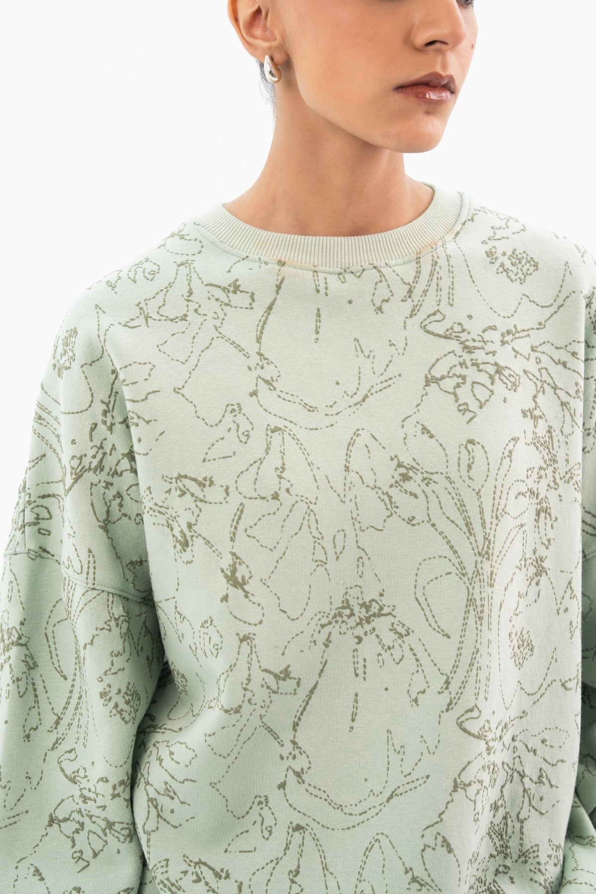 Puff Printed Sweatshirt - Women
