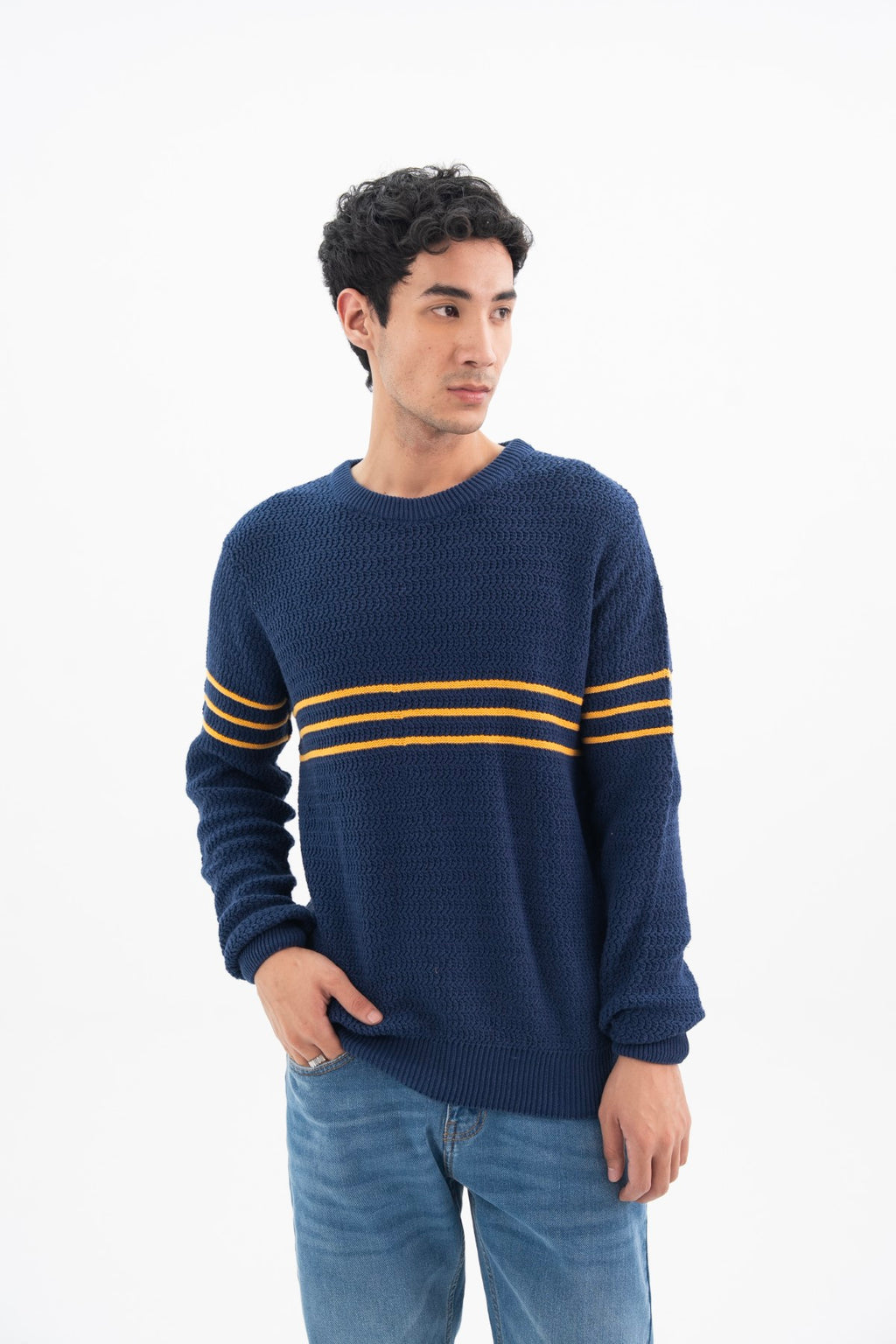 Knitted Sweatshirt With Stripes