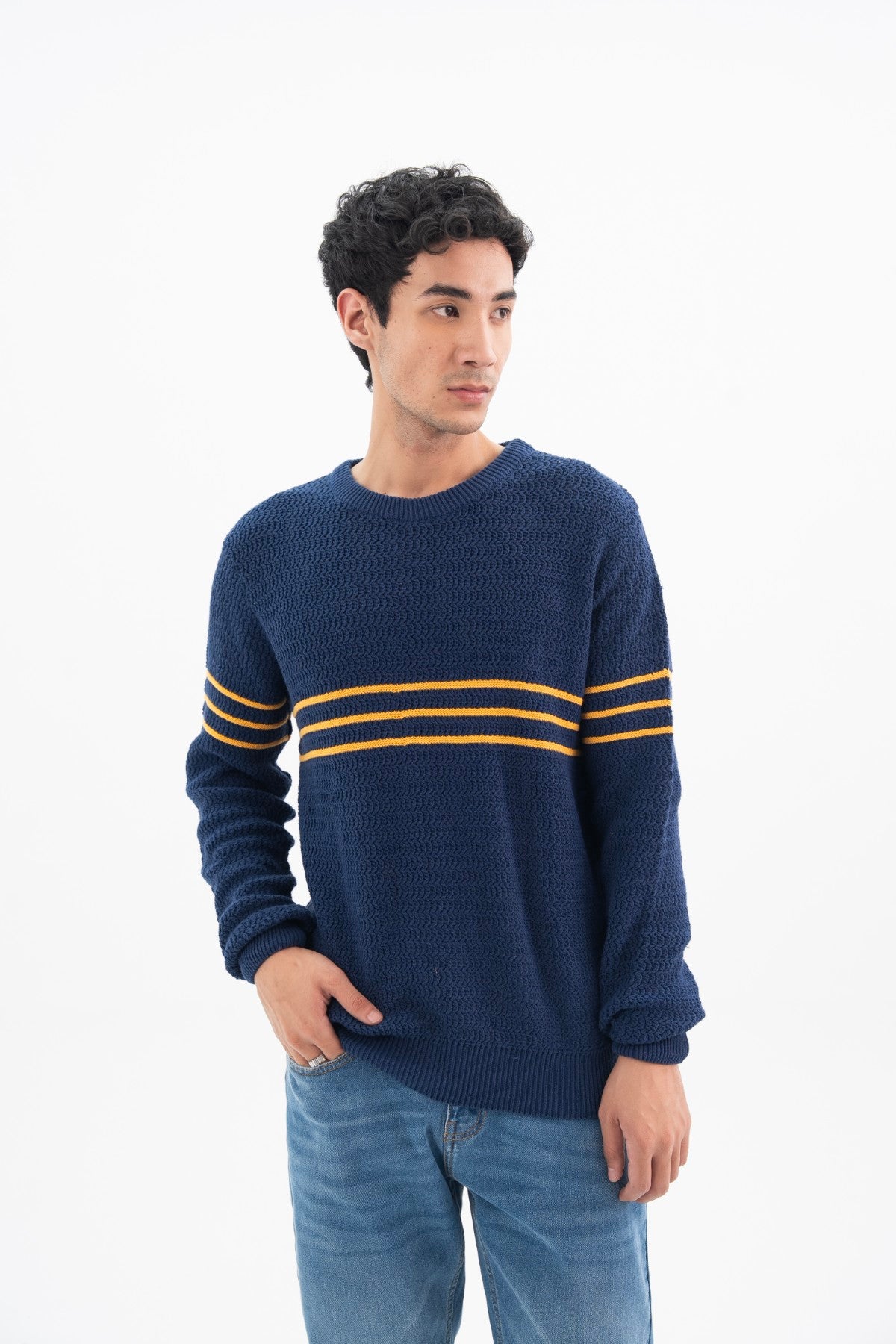 Knitted Sweatshirt With Stripes