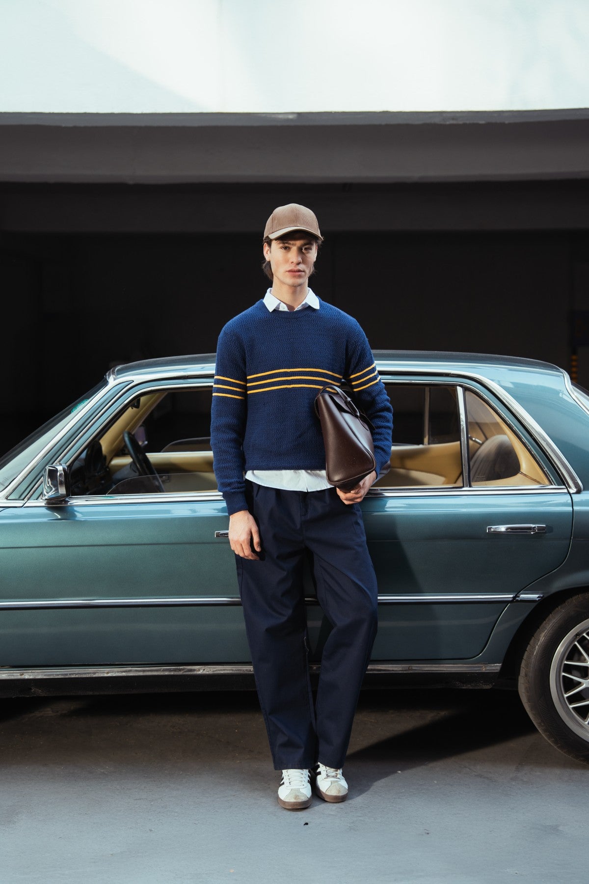 Knitted Sweatshirt With Stripes