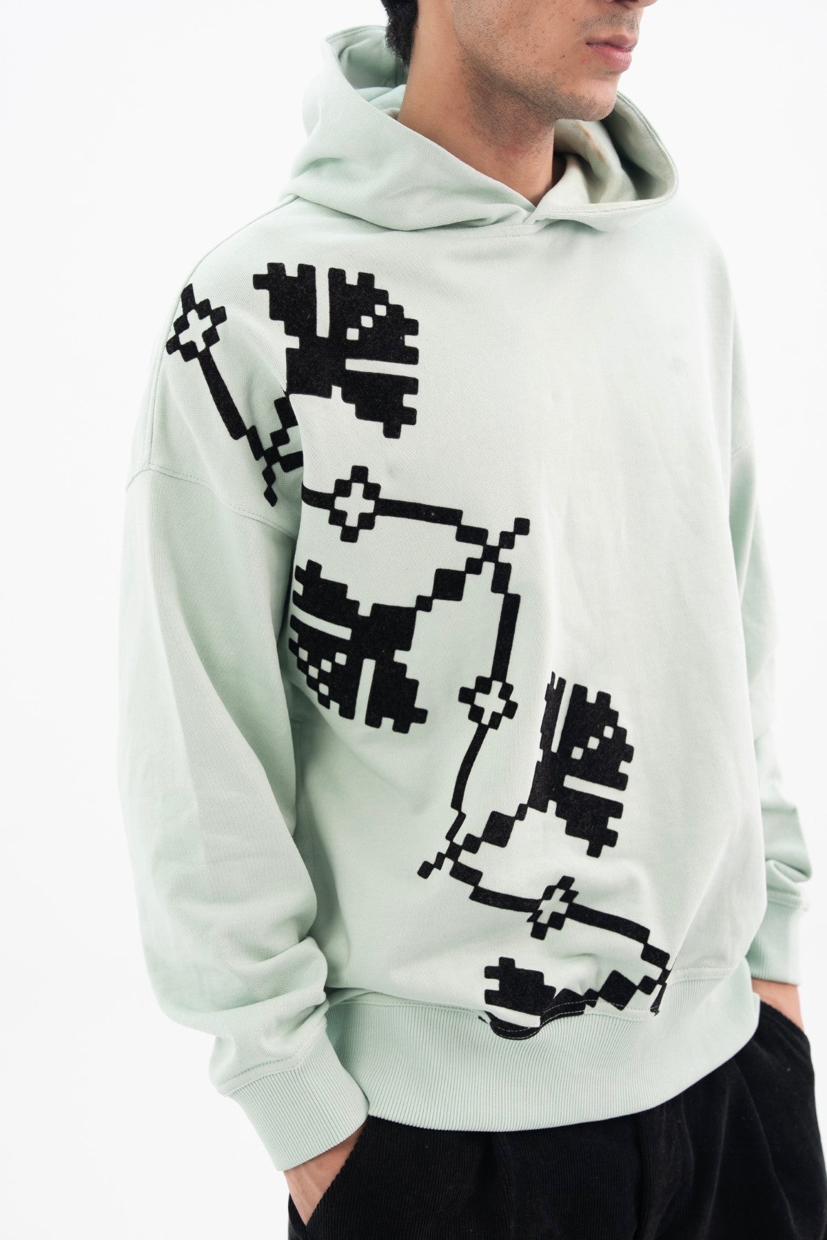 Flock Printed Hoodie