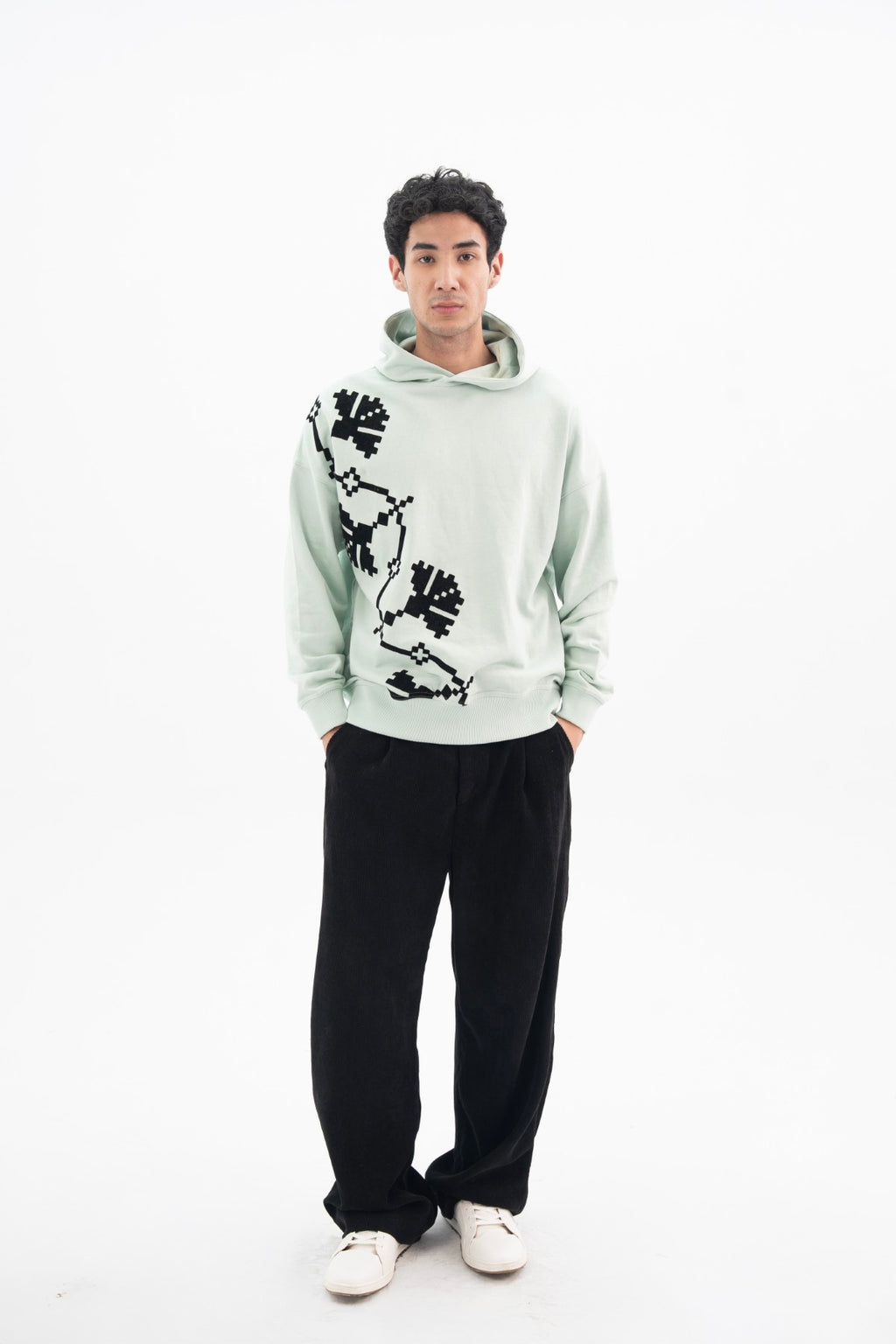 Flock Printed Hoodie