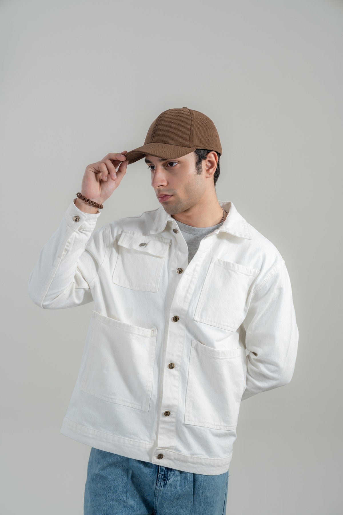 White Trucker Jacket