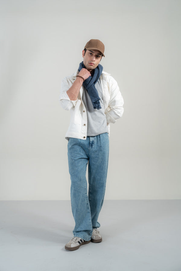 White Trucker Jacket