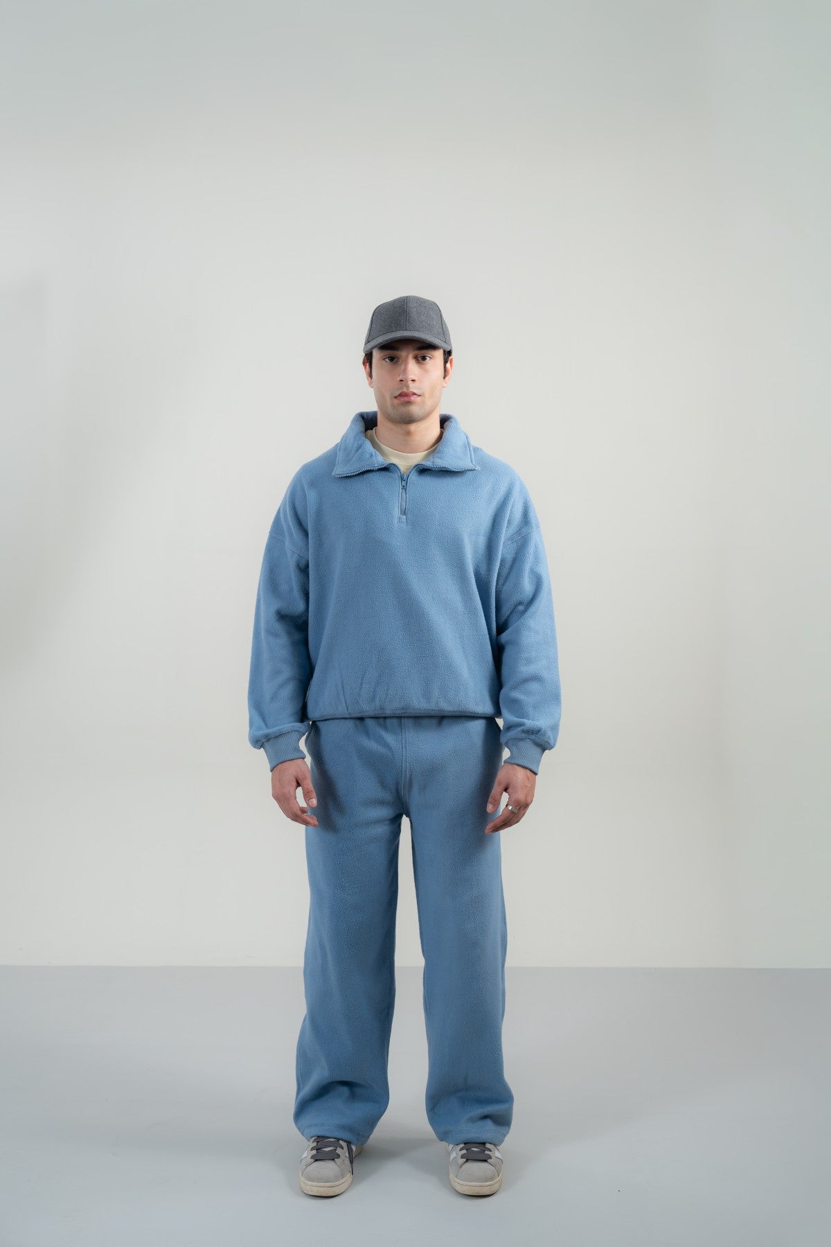 Dusty Blue Mock-neck Sweatshirt Main image