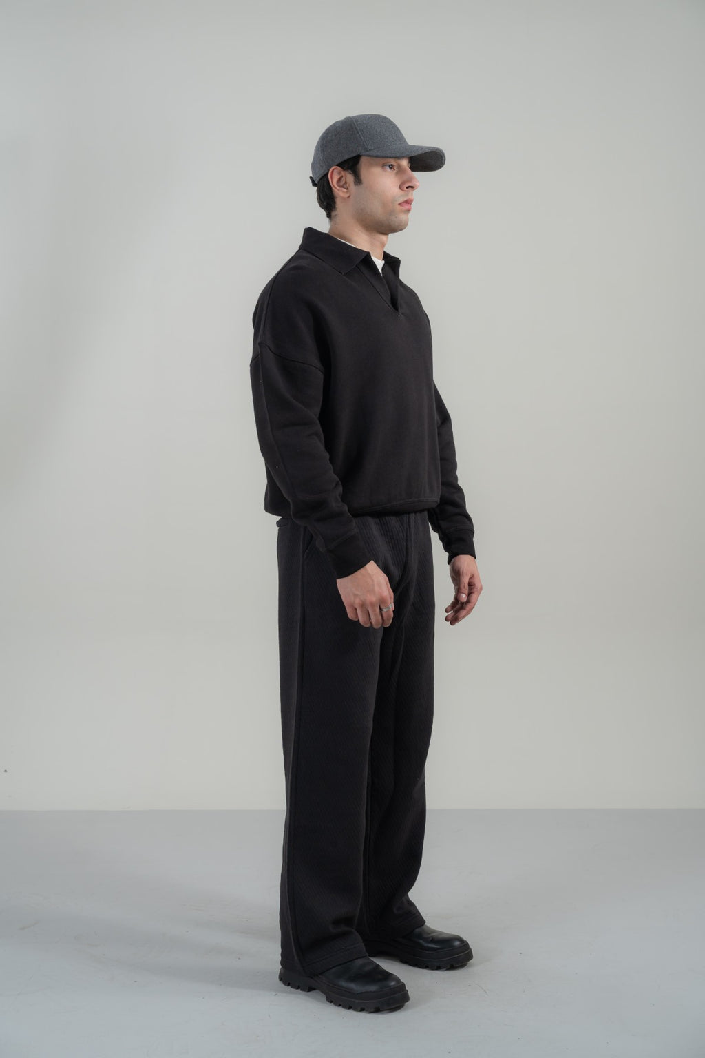 Polo Collar Sweatshirt