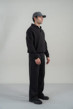 Polo Collar Sweatshirt