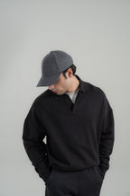 Polo Collar Sweatshirt