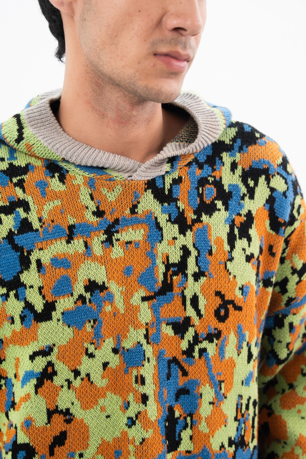 Abstract Knitted Hoodie Secondary image