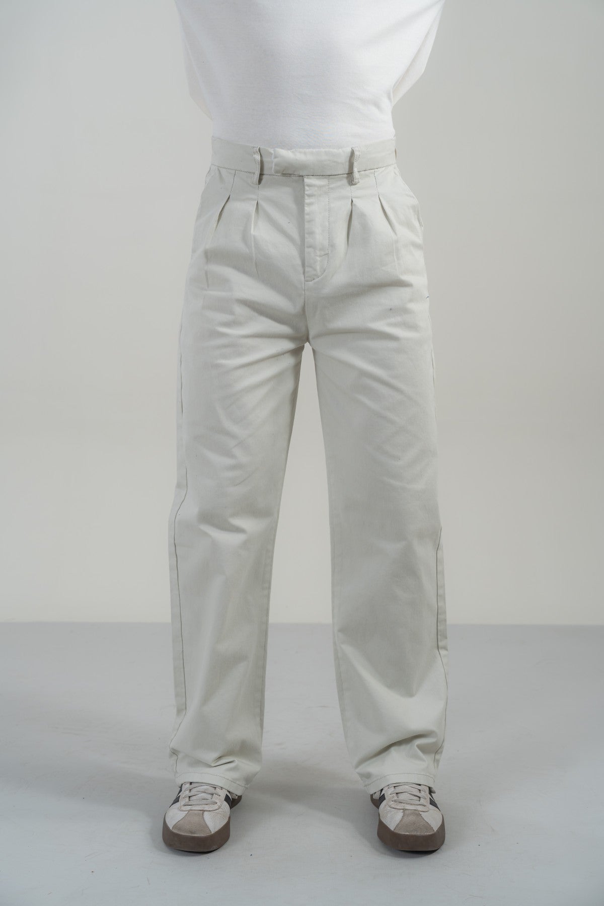 Light Grey Pleated Pants Main image