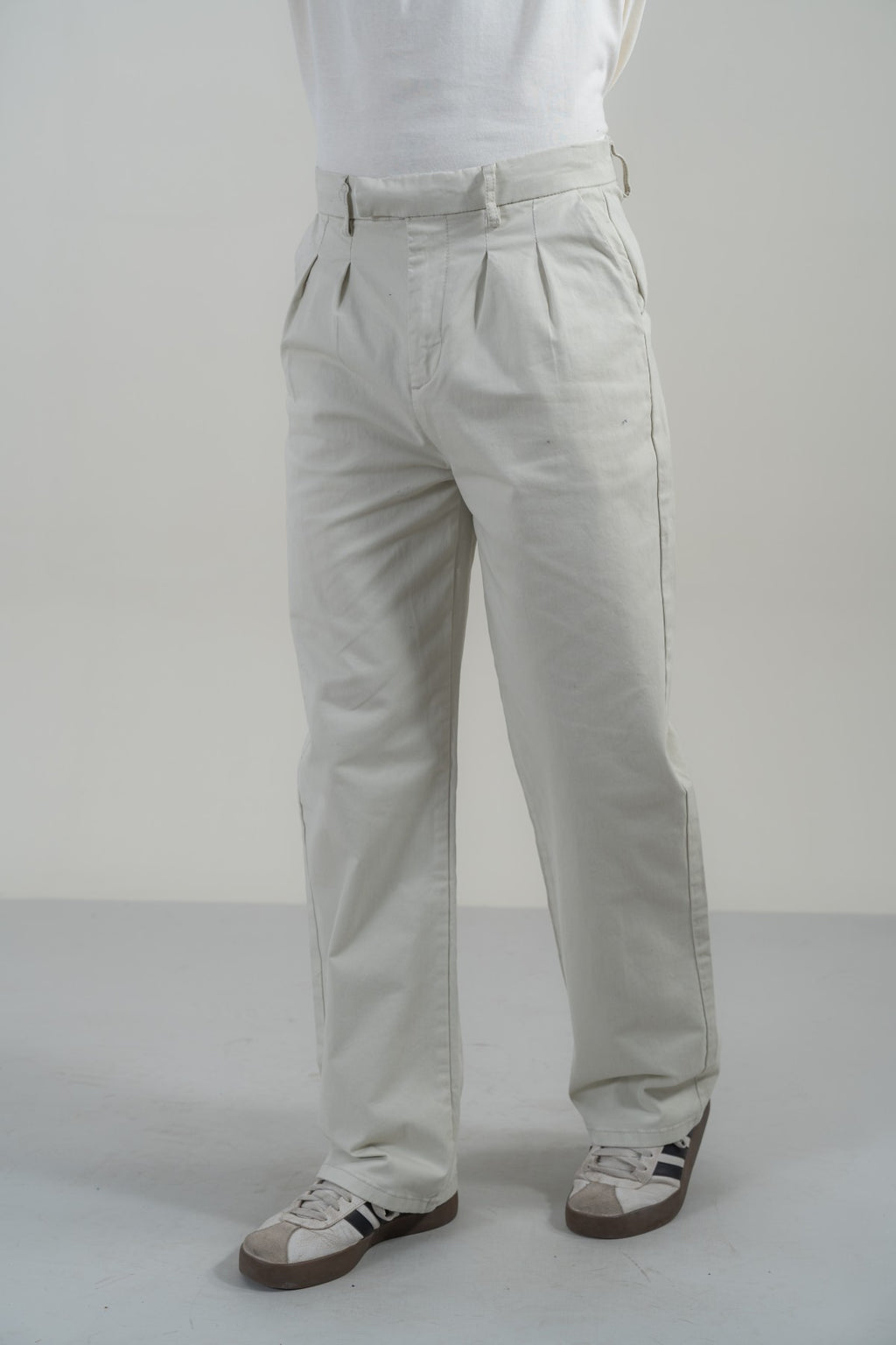 Light Grey Pleated Pants