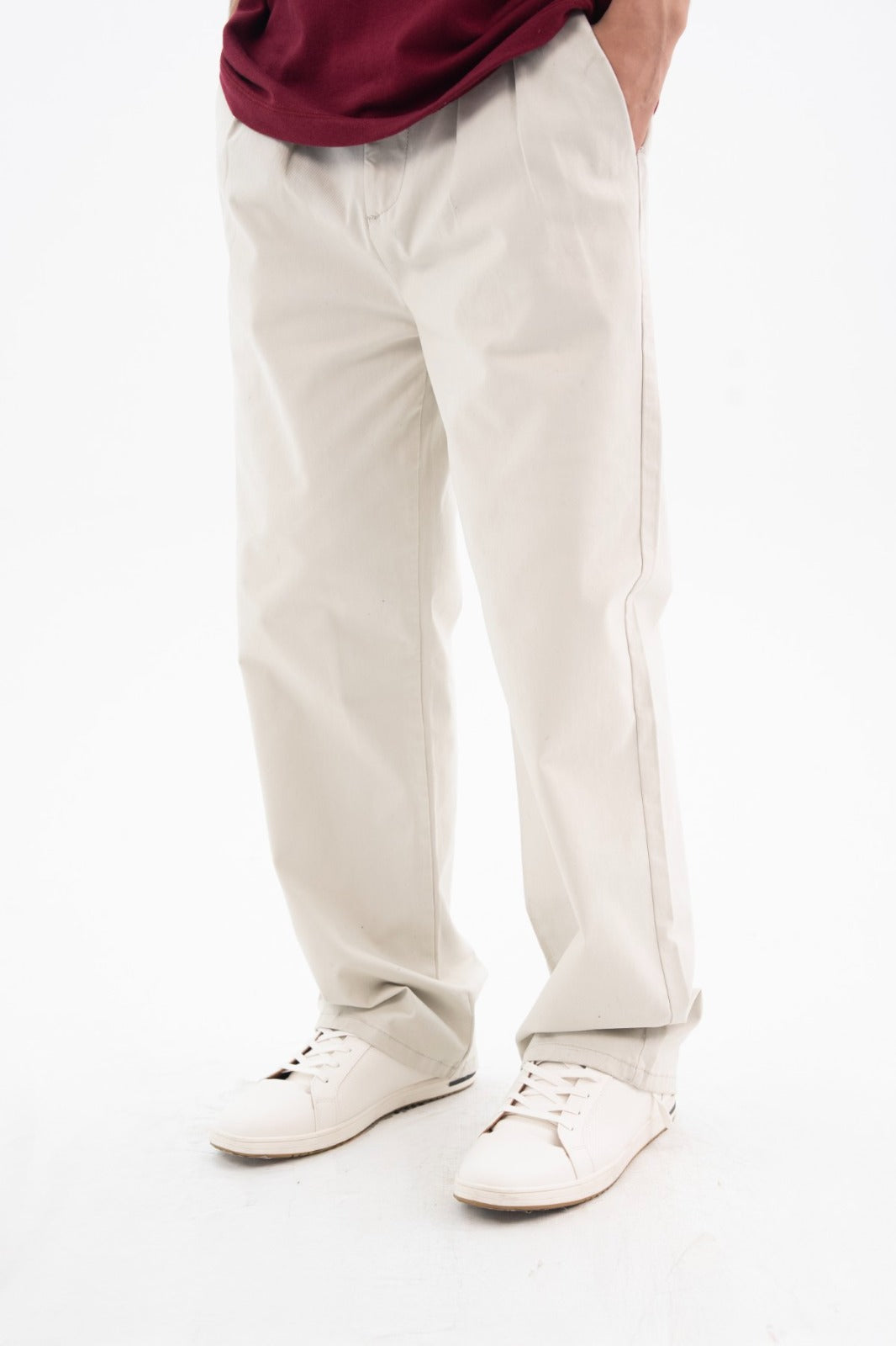 Snow White Pleated Pants