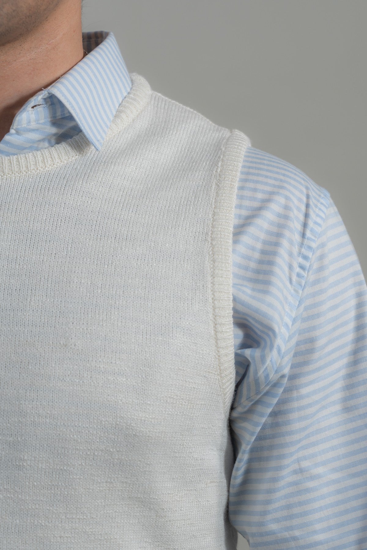 Bone White Sweater Vest