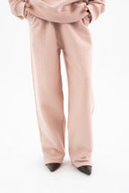 Peach Pink Wide Leg Trousers - Women