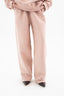 Peach Pink Wide Leg Trousers - Women
