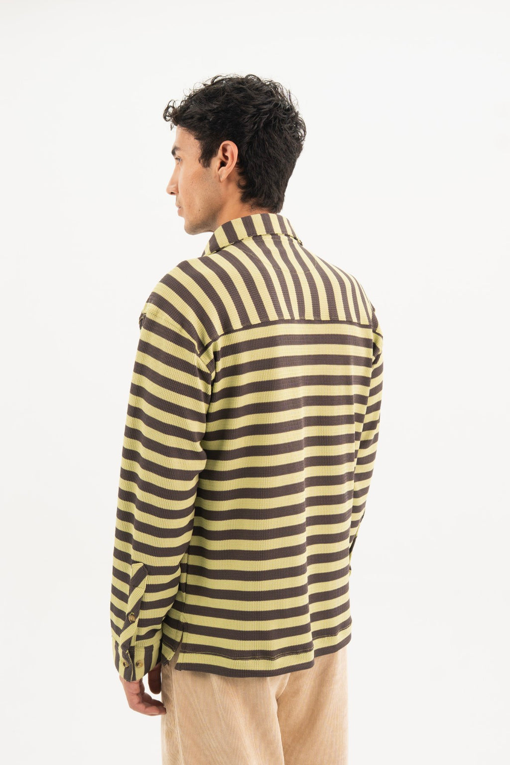 Green with grey Stripes Classic Shirt