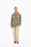 Green With Grey Stripes Classic Shirt - Women
