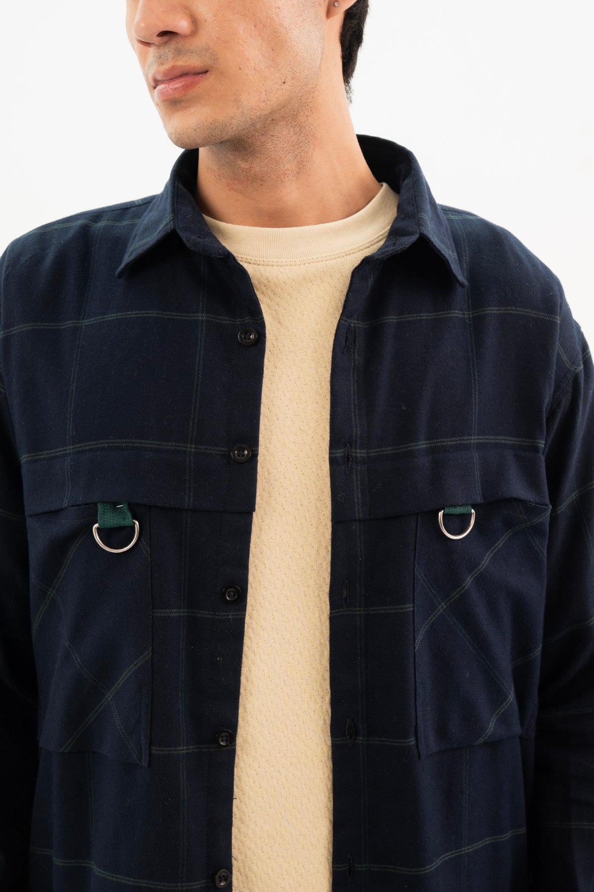 Night Blue Classic Checkered Shirt