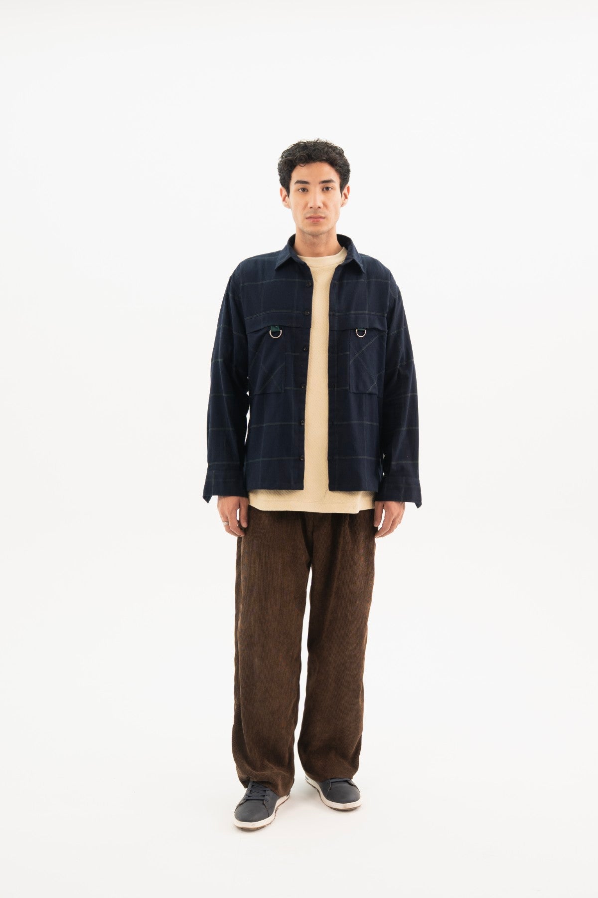 Night Blue Classic Checkered Shirt Main image