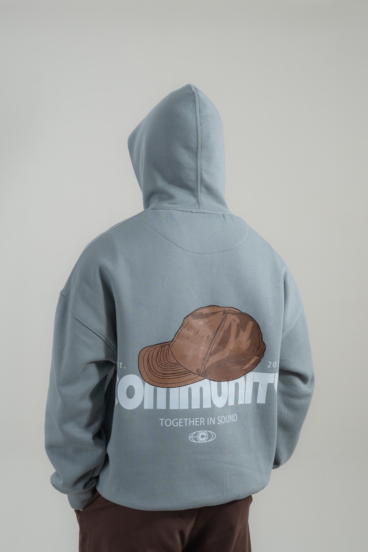 Natural Grey Printed Hoodie Secondary image