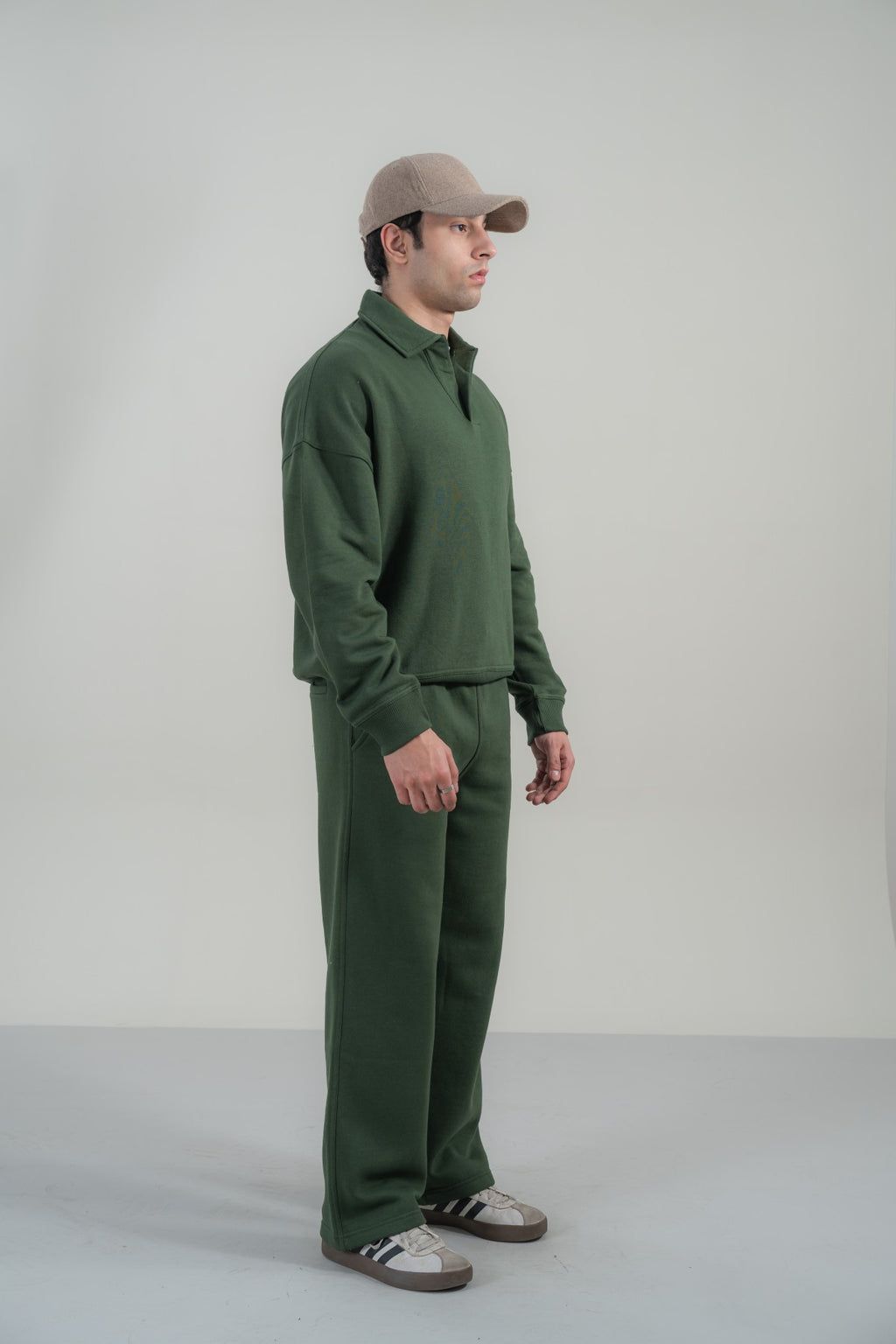 Forest Green Polo neck Sweatshirt