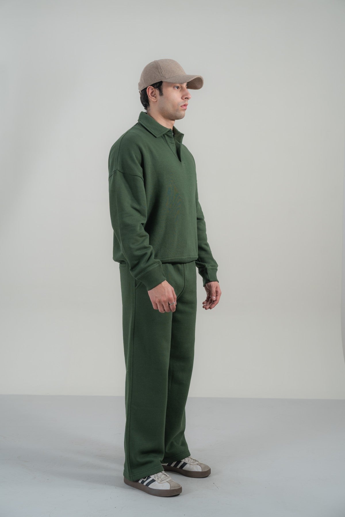 Forest Green Polo neck Sweatshirt