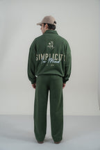 Forest Green Polo Neck Sweatshirt