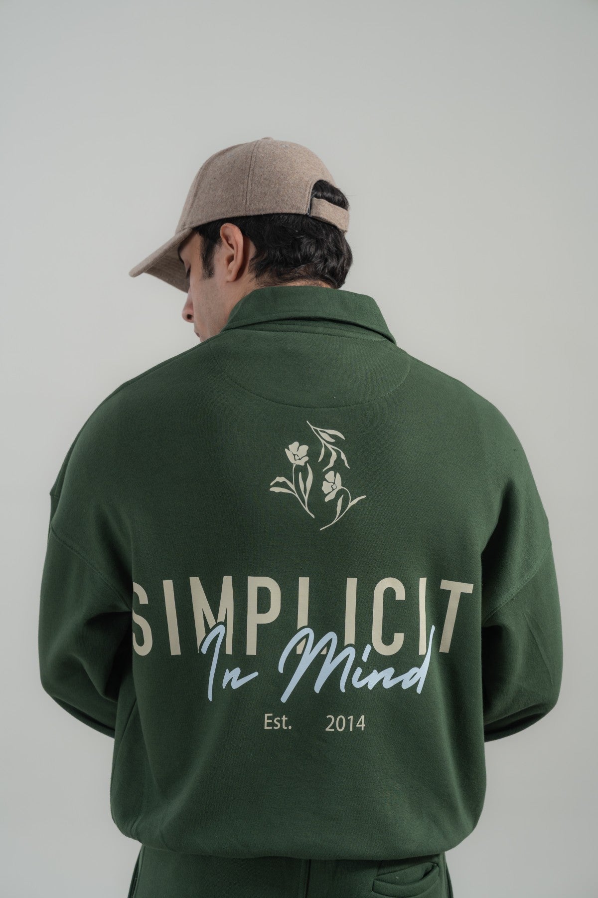 Forest Green Polo neck Sweatshirt