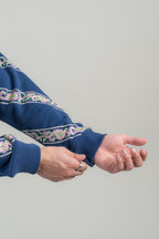 Indigo Block Printed Hoodie