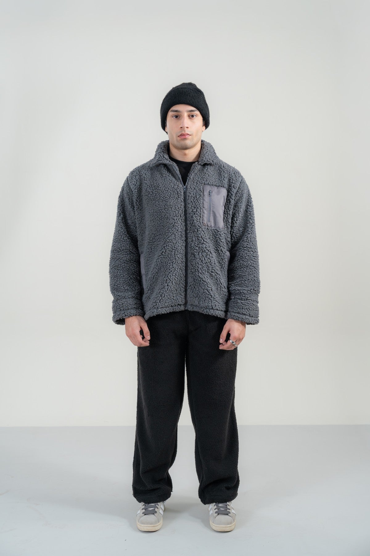 Cloud Grey Sherpa Jacket Main image