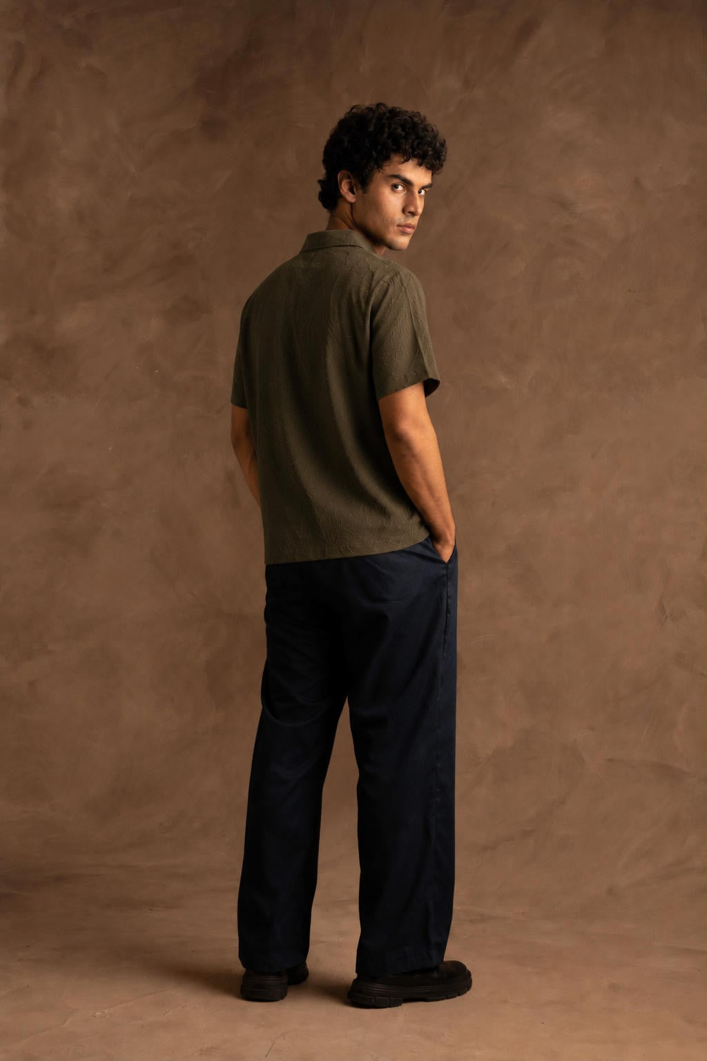 Resort Half Sleeve In Textured Fabric