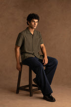 Resort Half Sleeves In Textured Fabric