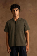 Resort Half Sleeves In Textured Fabric