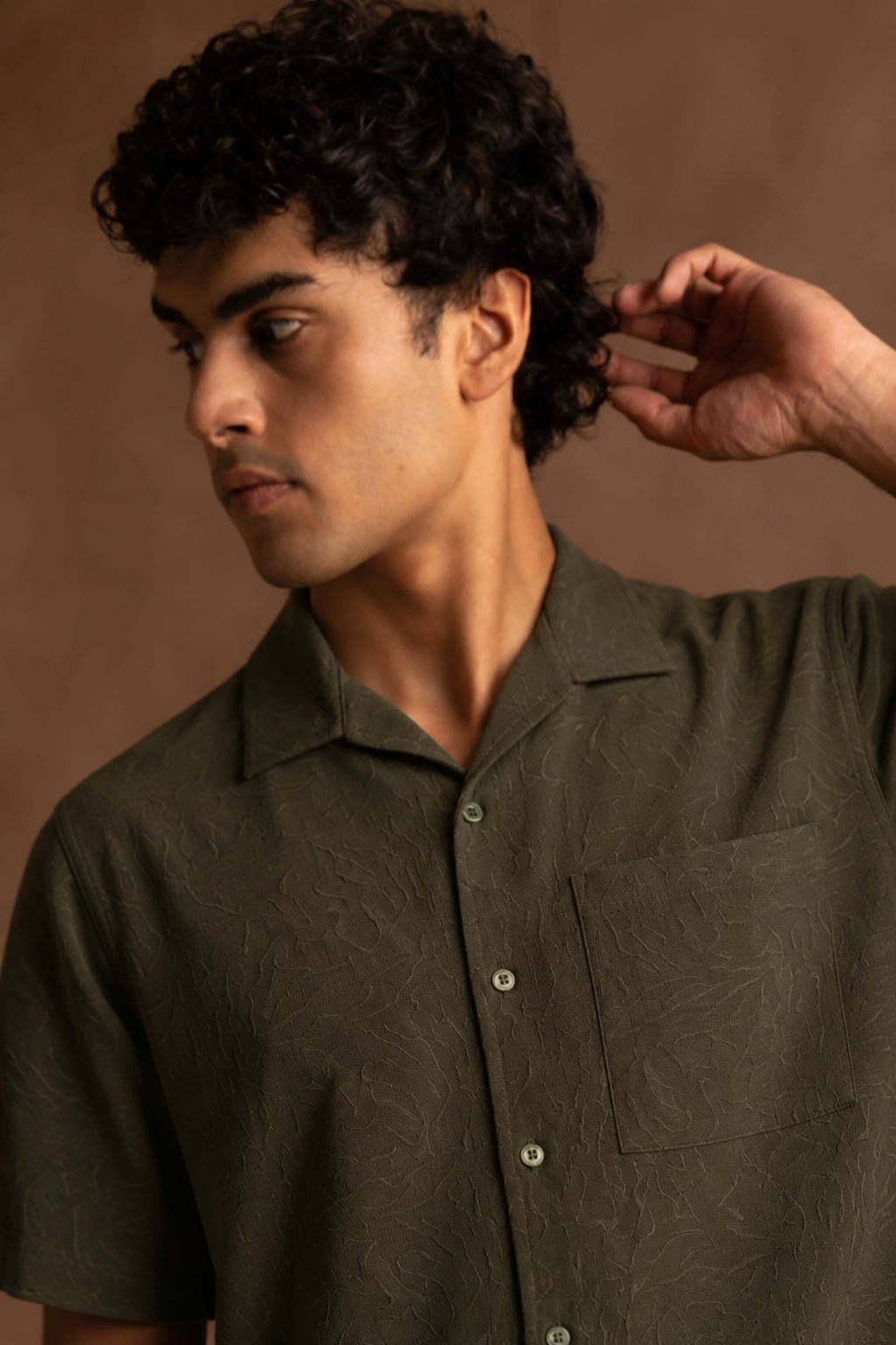 Resort Half Sleeve In Textured Fabric