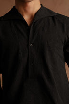 RESORT Collar Half Sleeves -  Black