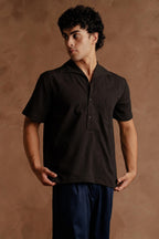 RESORT Collar Half Sleeves -  Black