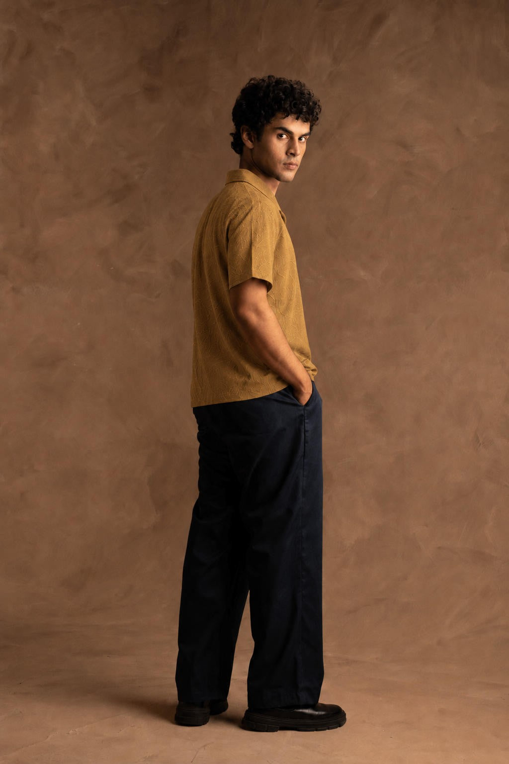 Resort Half Sleeve In Textured Fabric