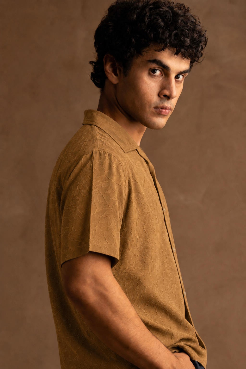 Resort Half Sleeve In Textured Fabric