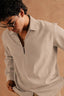 Full Sleeve Pop Over Shirt -  Light Grey