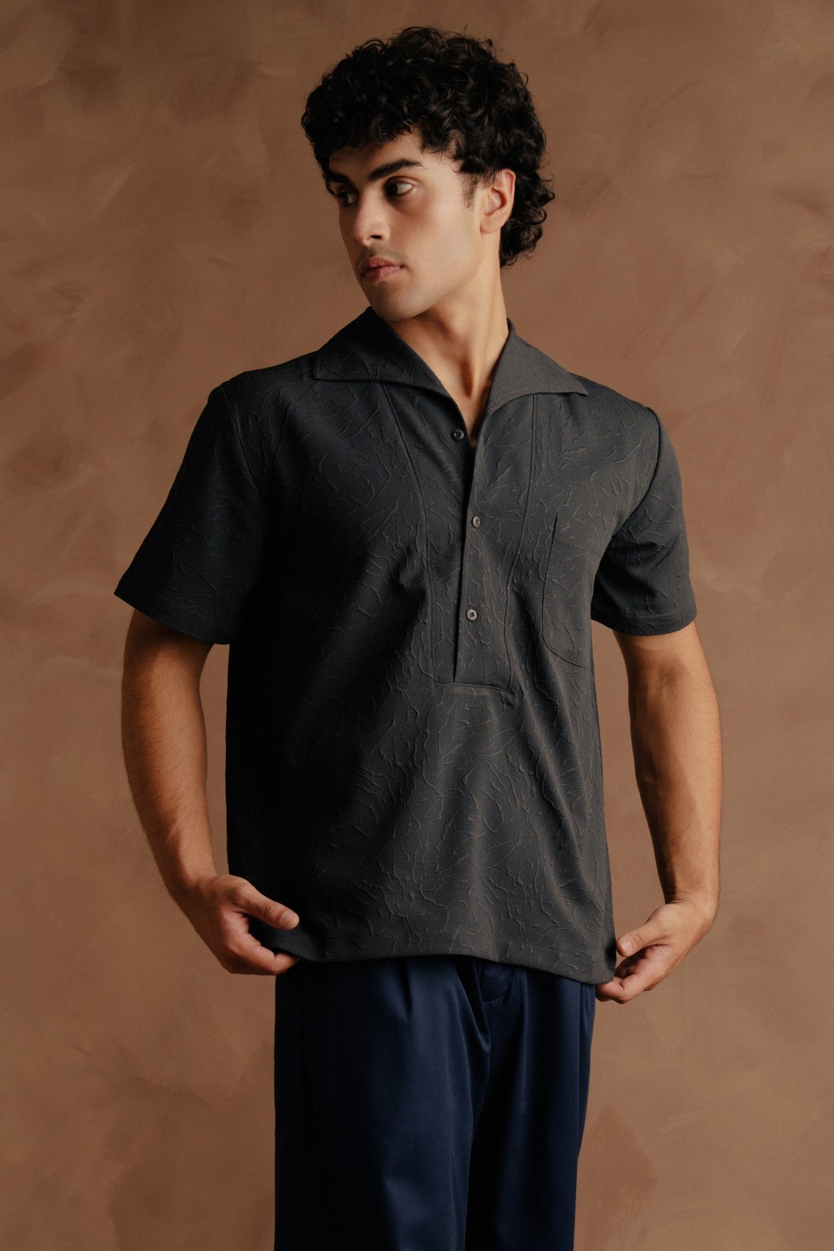 Full Sleeve Polo Shirt - Dark Grey
