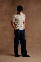 Jacquard knit T-Shirt - Off White