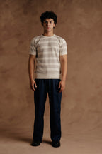 Jacquard knit T-Shirt - Off White
