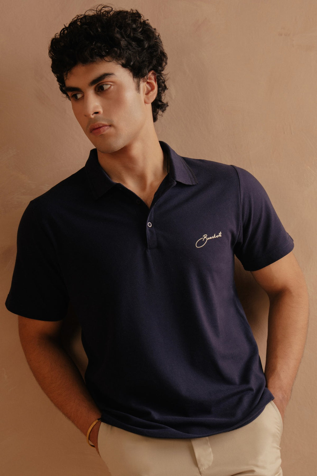 Print Polo - Navy